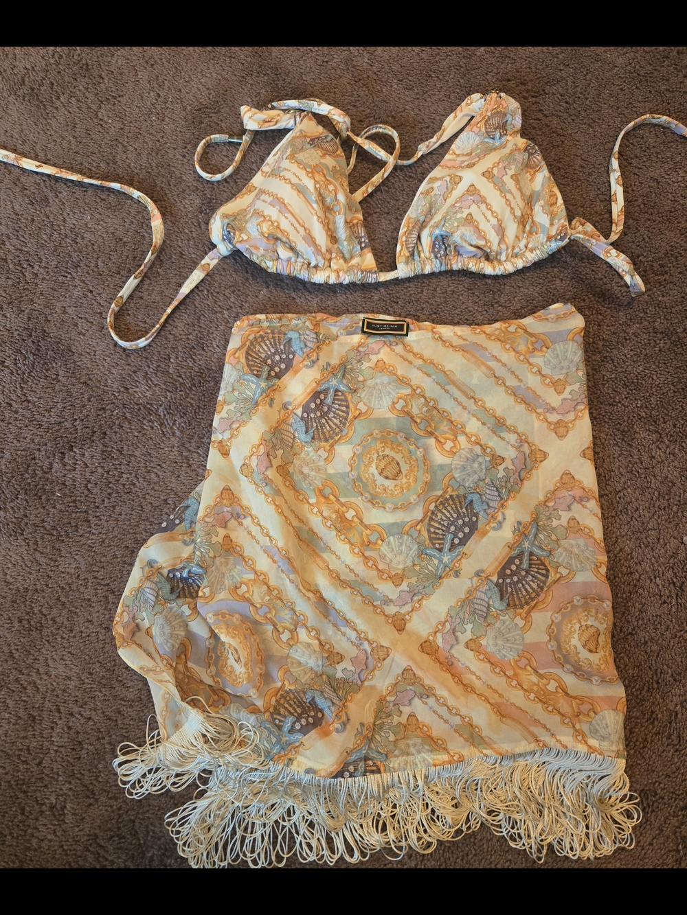 Kurt Geiger Bikini Top with Sarong